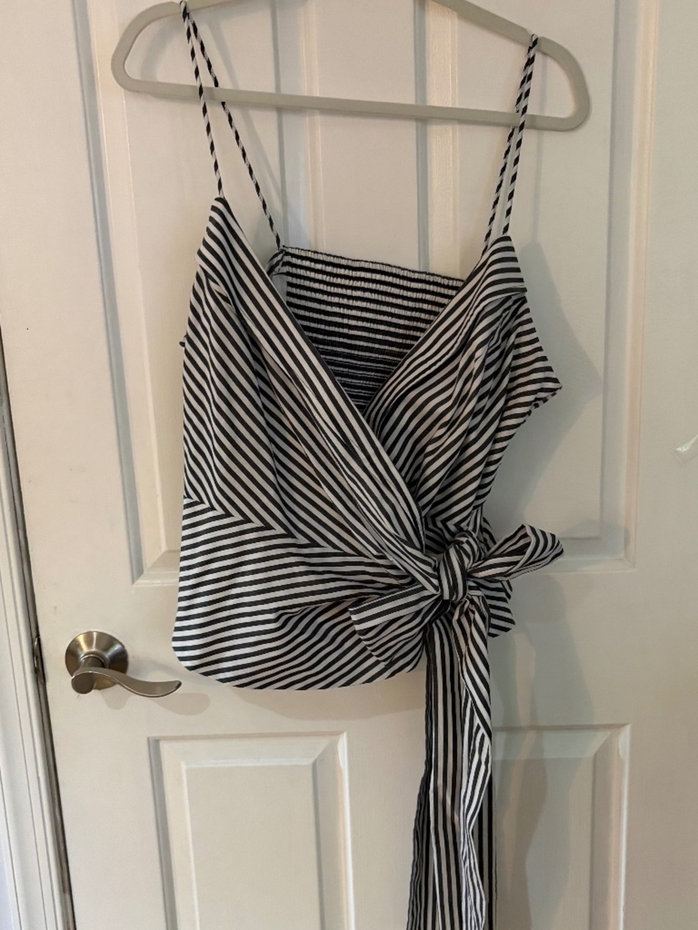 Anthropologie Maeve sleeveless wrap top w/ large bow XL nwt
